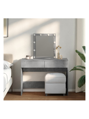 Sonata H Тоалетка с LED, бетонно сива, 100x40x130 см