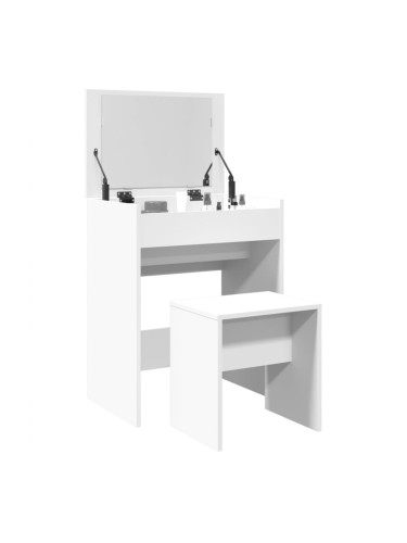 Sonata H Тоалетка и табуретка, бял, 60x40x113,5 см