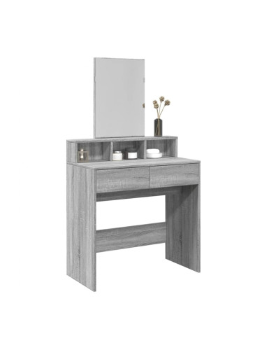 Sonata H Тоалетка с огледало, сив сонома, 80x41x144,5 см