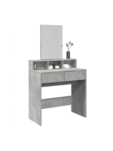 Sonata H Тоалетка с огледало, бетонно сива, 80x41x144,5 см