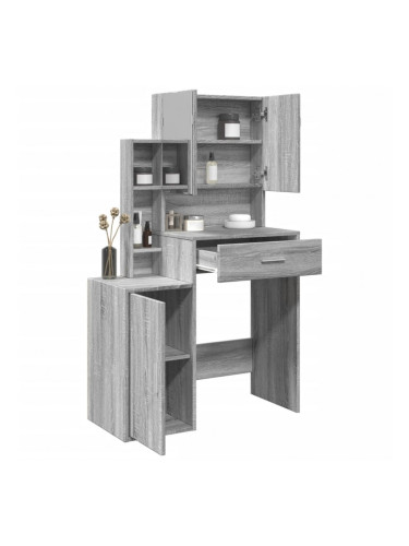 Sonata H Тоалетка с шкаф, сив сонома, 80x35x132 см