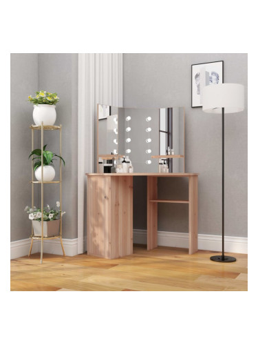 Sonata H Ъглова тоалетка с LED, дъб, 111x54x141,5 см