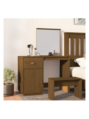 Sonata H Тоалетка, Меденокафяв, 95x50x134 см, борово дърво масив