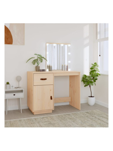 Sonata H Тоалетка с LED, 95x50x133,5 см, борово дърво масив