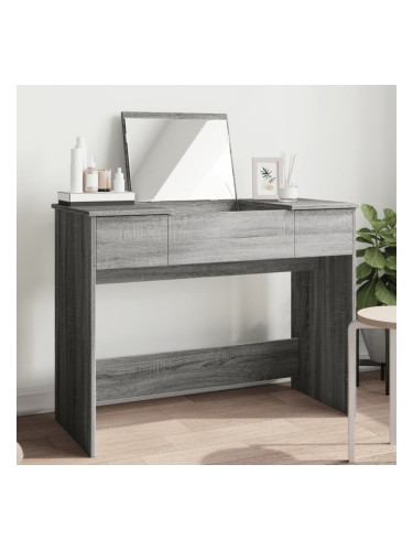 Sonata H Тоалетка с огледало, сив сонома, 100x45x76 см