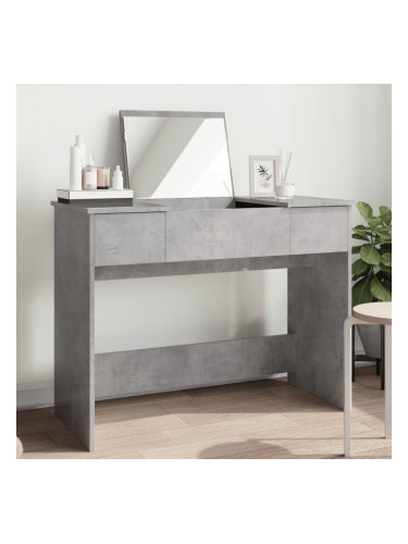 Sonata H Тоалетка с огледало, бетонно сива, 100x45x76 см