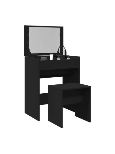 Sonata H Тоалетка и табуретка, черен, 60x40x113,5 см