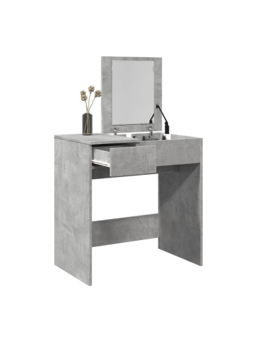 Sonata H Тоалетка с огледало, бетонно сива, 73x46,5x120 см