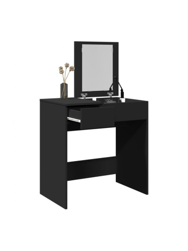 Sonata H Тоалетка с огледало, черна, 73x46,5x120 см