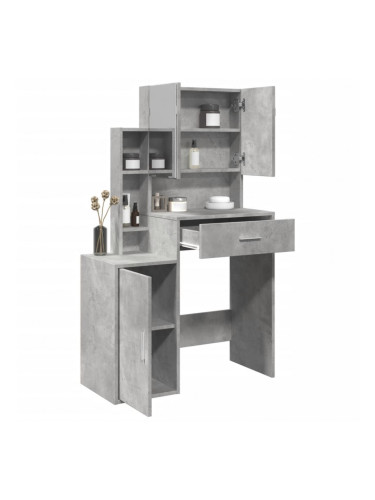 Sonata H Тоалетка с шкаф, бетонно сива, 80x35x132 см