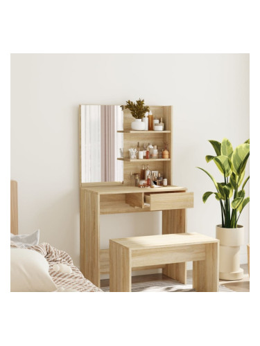 Sonata H Тоалетка с огледало, дъб сонома, 74,5x40x141 см