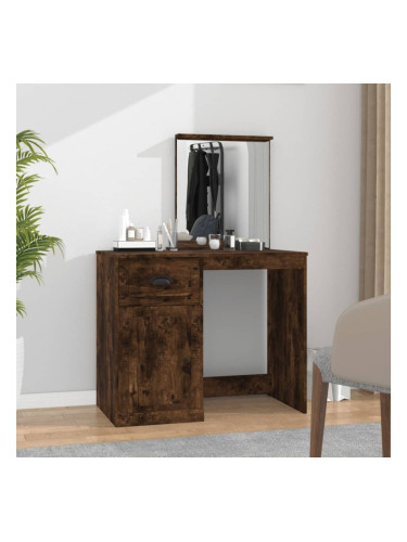 Sonata H Тоалетка с огледало, Опушен дъб, 90x50x132,5см, инженерно дърво