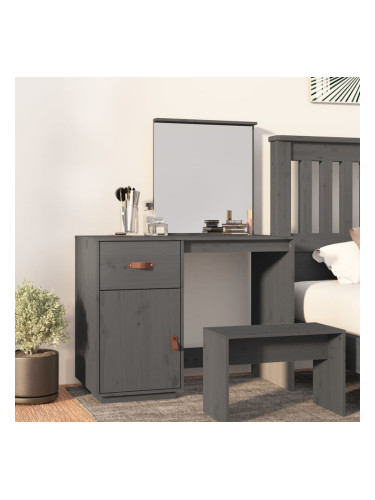 Sonata H Тоалетка, сива, 95x50x134 см, борово дърво масив