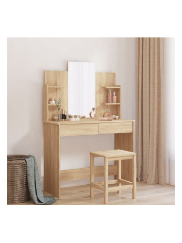 Sonata H Тоалетка с огледало, дъб сонома, 96x39x142 см