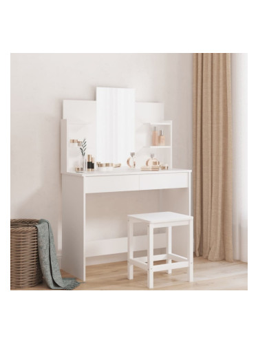 Sonata H Тоалетка с огледало, бяла, 96x39x142 см