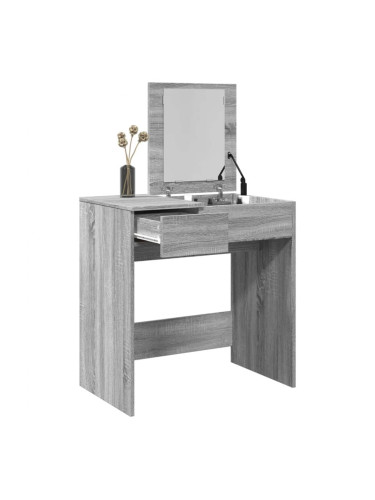 Sonata H Комплект тоалетка с огледало, сив сонома, 73x46,5x120 см