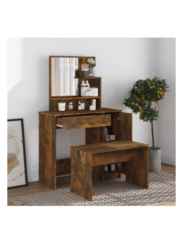 Sonata H Комплект тоалетка, опушен дъб, 86,5x35x136 см