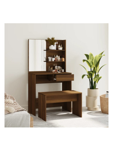 Sonata H Комплект тоалетка, кафяв дъб, 74,5x40x141 см