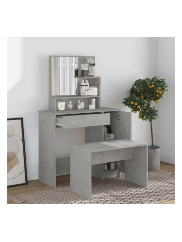 Sonata H Комплект тоалетка,бетонно сива, 86,5x35x136 см