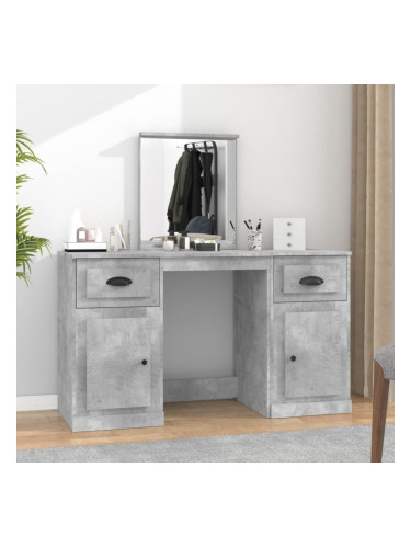 Sonata H Тоалетка с огледало, бетонно сива, 130x50x132,5 см