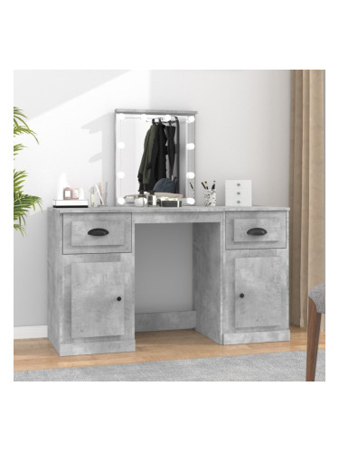 Sonata H Тоалетка с LED, бетонно сива, 130x50x132,5 см