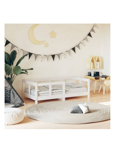 Sonata H Рамка за детско легло, бяла, 70x140 см, бор масив