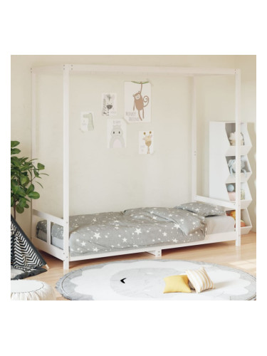 Sonata H Рамка за детско легло бяла 80x200 см масивна чамова дървесина