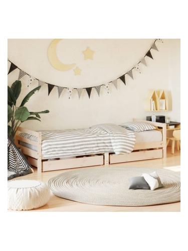 Sonata H Рамка за детско легло с чекмеджета 90x200 см масивно дърво бор