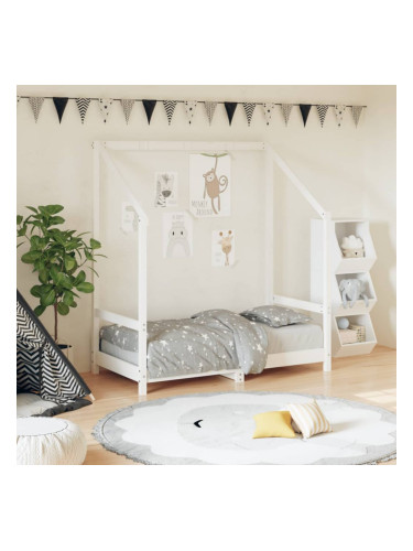 Sonata H Рамка за детско легло, бяла, 70x140 см, бор масив