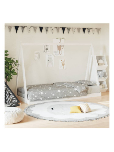 Sonata H Рамка за детско легло бяла 80x200 см масивна чамова дървесина