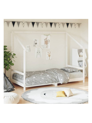 Sonata H Детска рамка за легло, бяла, 90x190 см, бор масив