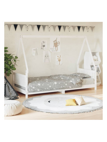 Sonata H Рамка за детско легло бяла 80x200 см масивна борова дървесина