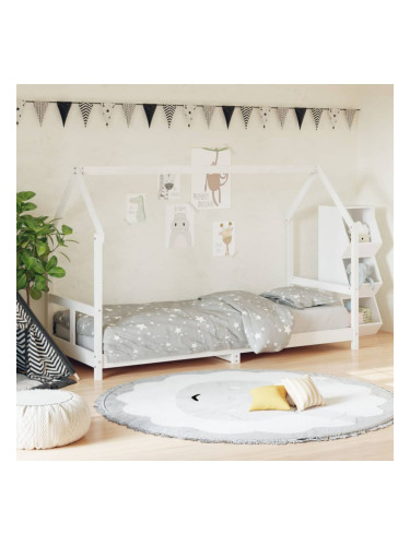 Sonata H Рамка за детско легло бяла 80x200 см масивна чамова дървесина