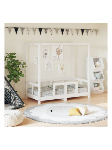 Sonata H Рамка за детско легло, бяла, 70x140 см, бор масив