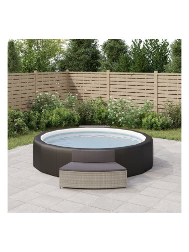 Sonata H Спа пейки с възглавници 2 бр сиви полиратан