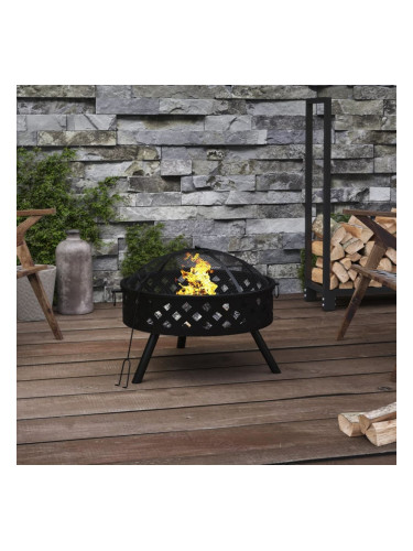 Sonata H Преносимо огнище с ръжен, 58 см, XXL, стомана