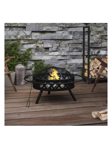 Sonata H Преносимо огнище с ръжен, 70 см, XXL, стомана