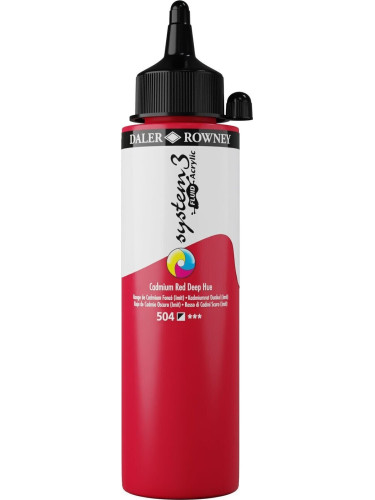 Daler Rowney System3 АКРИЛНА боя Cadmium Red Deep Hue 250 ml 1 бр