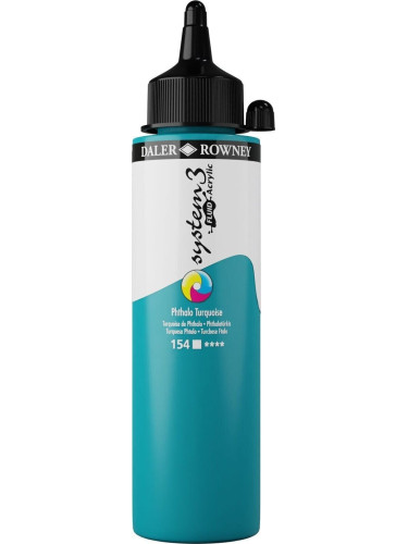 Daler Rowney System3 АКРИЛНА боя Phthalo Turquoise 250 ml 1 бр