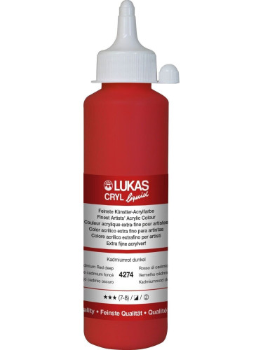 Lukas Cryl Liquid АКРИЛНА боя Cadmium Red Deep 250 ml 1 бр