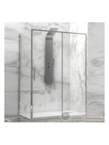 Правоъгълна душ кабина, Хром, Lea 400 & L-3811 Chrome