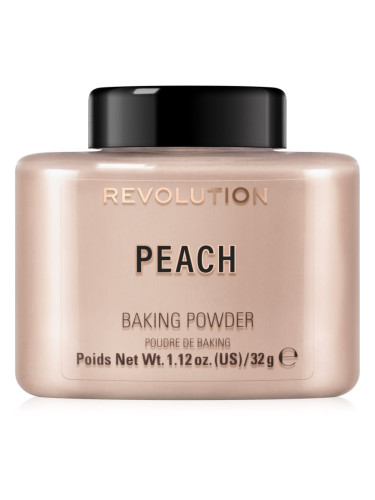 Makeup Revolution Baking Powder насипна пудра цвят Peach 32 гр.