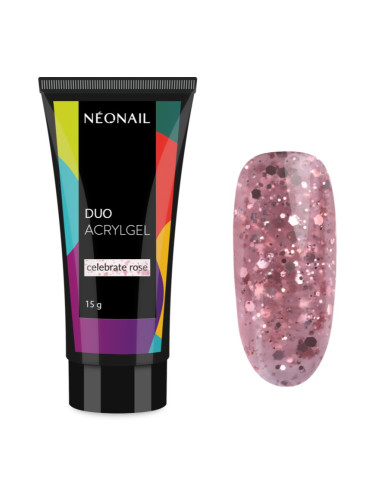 NEONAIL Duo Acrylgel Celebrate Rose гел за гел и акрилни нокти 15 гр.