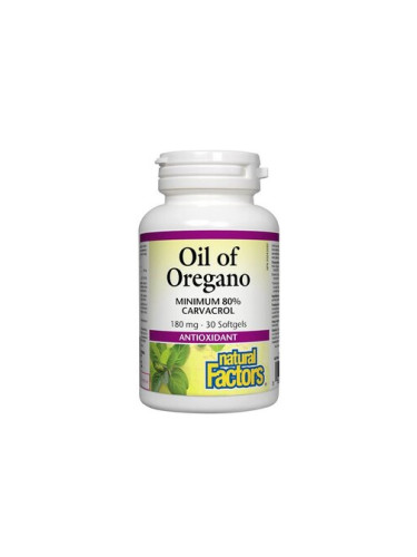 Oil of Oregano Organic/ Риган (масло) 180 mg x 30 софтгел капсули Natural Factors