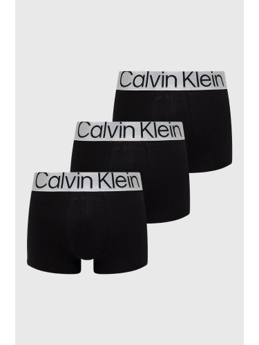 Боксерки Calvin Klein Underwear (3 чифта) мъжки в черно 000NB3130A