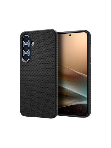 Оригинален кейс Spigen Liquid Air, За Samsung Galaxy S25, Черен