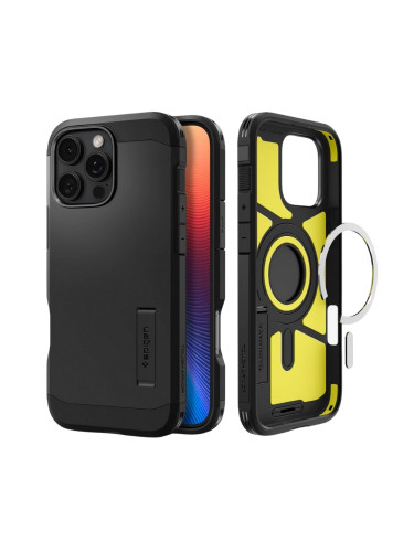 Оригинален кейс Spigen Tough Armor Magsafe, За iPhone 16 Pro (6.3), Черен