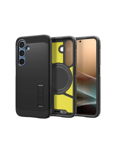 Оригинален кейс Spigen Tough Armor Magsafe, За Samsung Galaxy S25, Черен