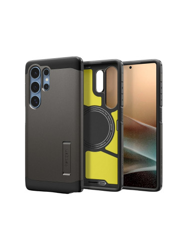Оригинален кейс Spigen Tough Armor Magsafe, За Samsung Galaxy S25 Ultra, Тъмносив