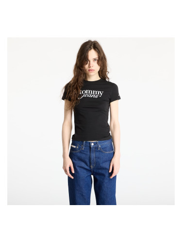 Тениска Tommy Jeans Slim Essential Tee Black S
